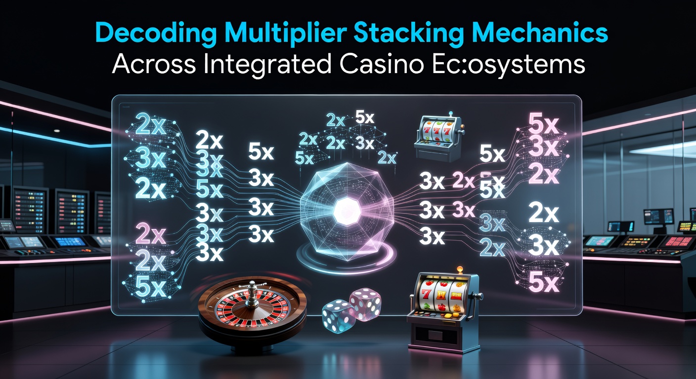 Diagram showing multiplier stacking layers across slots, table games, and live dealer platforms in a unified casino system