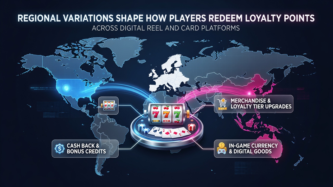 Players interacting with digital loyalty point systems on slot and card gaming platforms