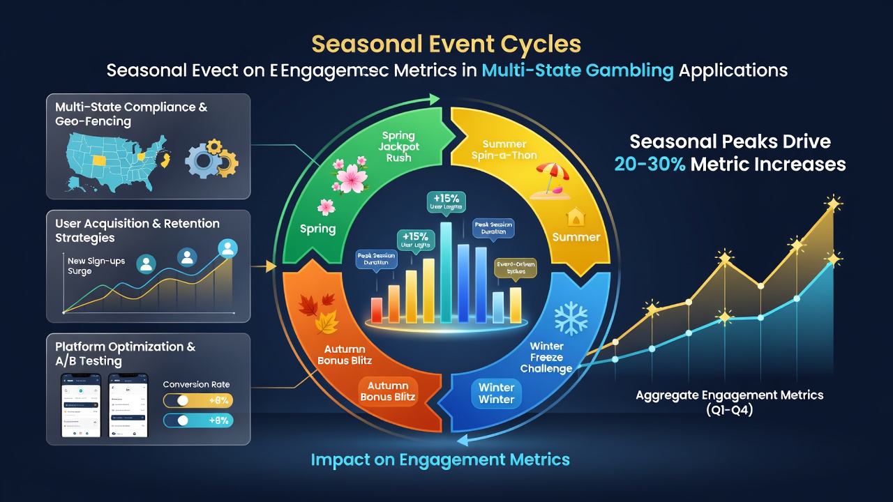 Dashboard metrics illustrating player retention and deposit trends tied to seasonal promotions