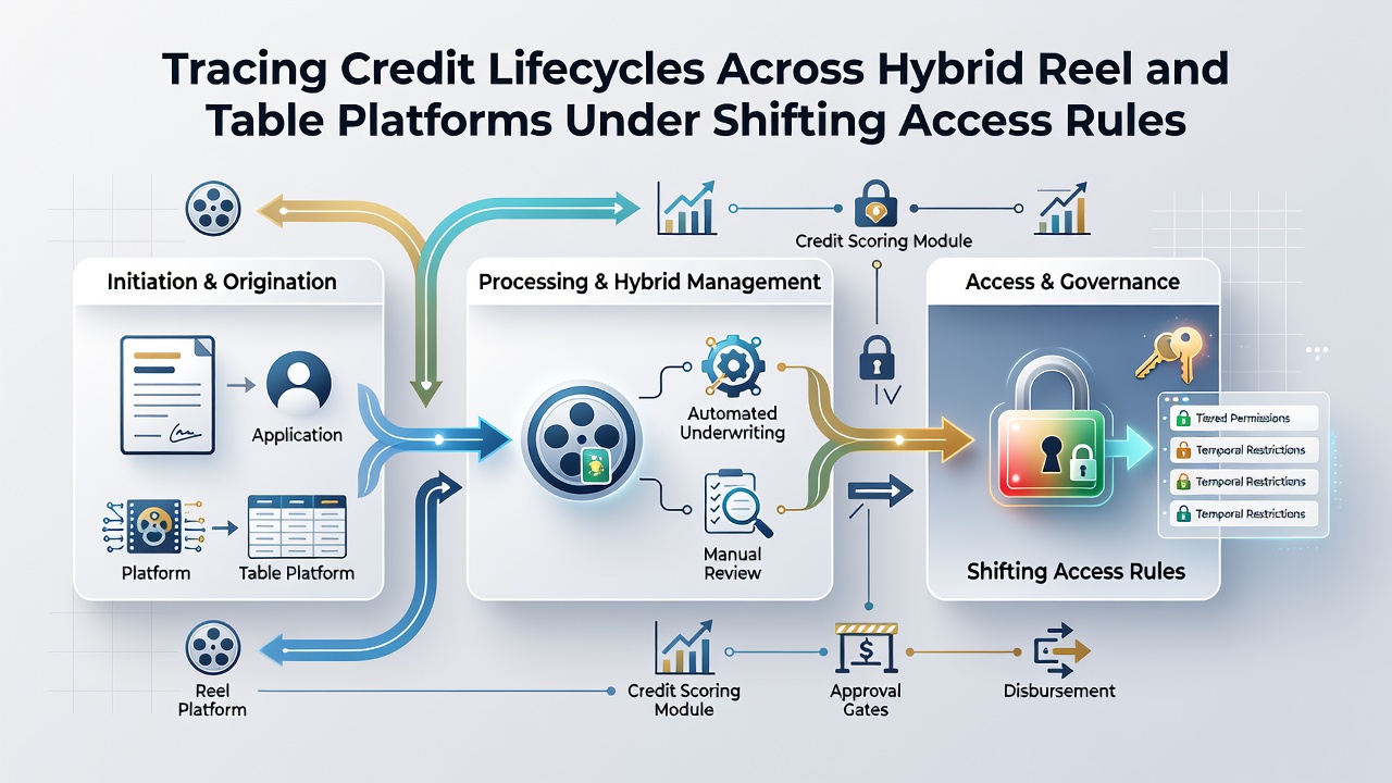 Flowchart of credit lifecycle stages across hybrid casino systems with regulatory checkpoints