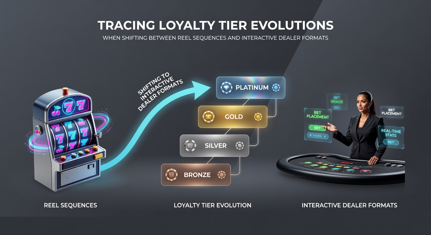 Loyalty program dashboard showing tier progression metrics for slots and live dealer play